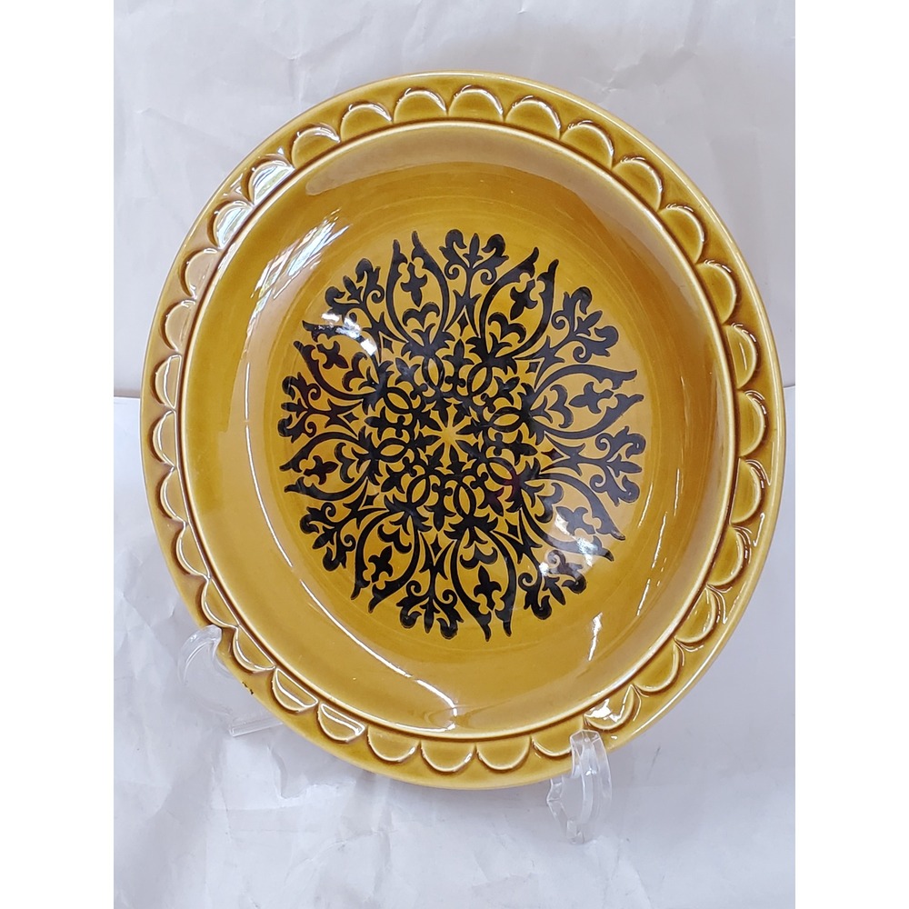 Coventry Castillian Harvest Gold Scalloped Filigree Dinner Plate Vintage USA‎